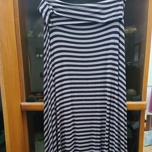 Woman's stripped maxi skirt